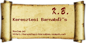 Keresztesi Barnabás névjegykártya